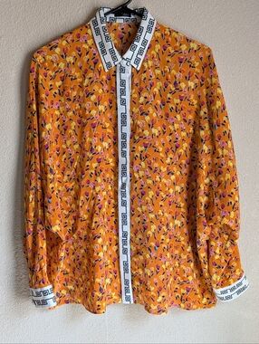 VERSACE Floral Silk Button Down Top 🏵️🌼🏵️🌼🏵️🌼